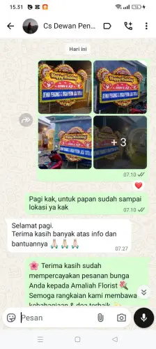 Testimonial Papan Bunga Pernikahan gunungcupu