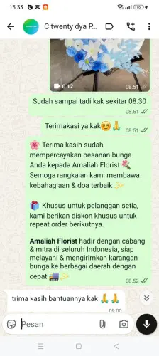 Testimonial Standing Flower gunungcupu