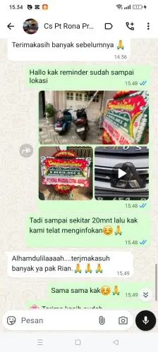 Testimonial Papan Bunga gunungcupu